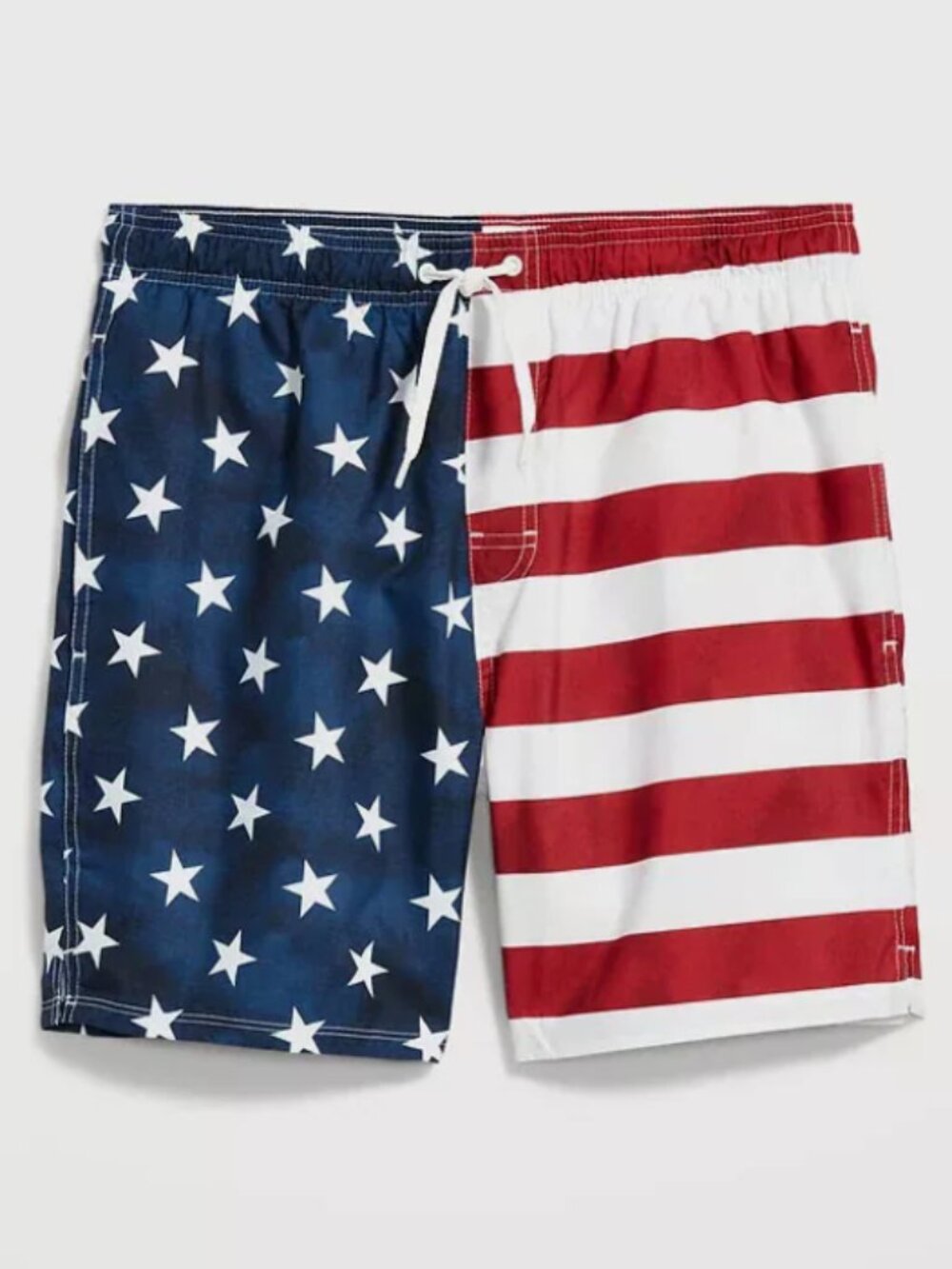 NWT Old Navy American Flag USA Patriotic Swim Trunks Board Shorts 7" Men XS